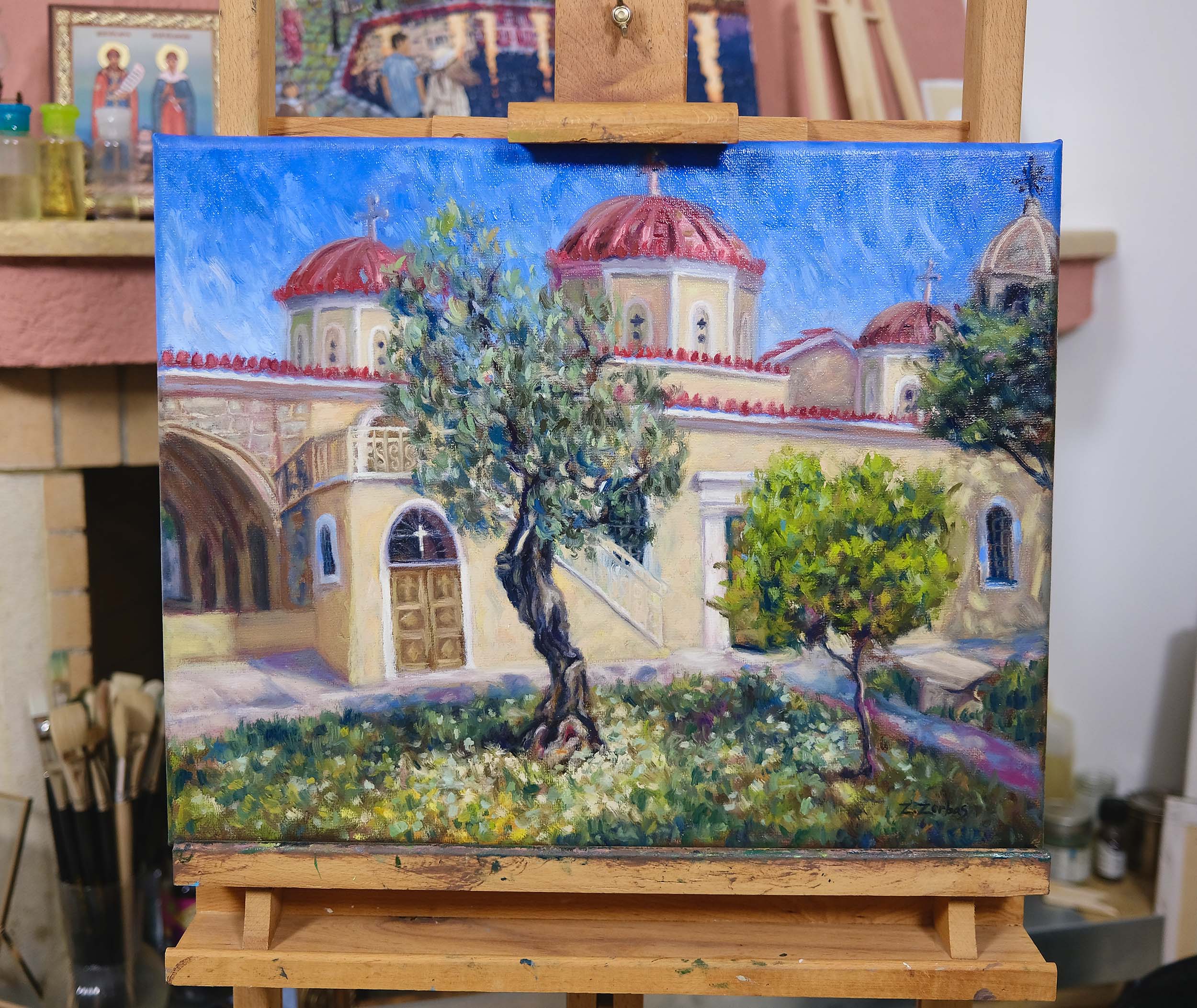 Aegina painting by artist Zac Zorbas